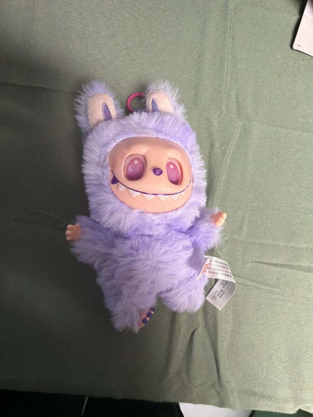 Pop mart The Monsters Pin for Love Series Vinyl Plush Pendant Purple Labubu/lafu